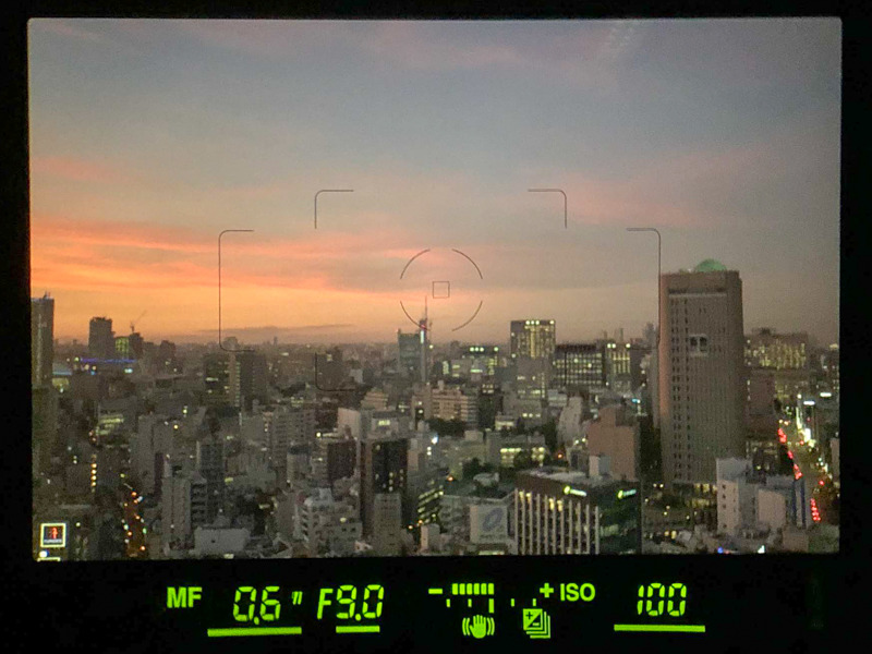 K-1 Mark IIのファインダー内。（編集部撮影）