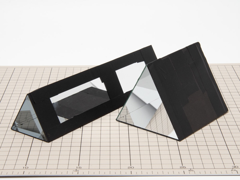 左がいつも使っているタイプ、右が今回作った円周魚眼用。