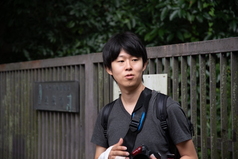 ワークショップの講師を務めた瀬尾拓慶さん。PENTAX一筋の写真家だけに、実習中は豊富な知識を披露してくれた。