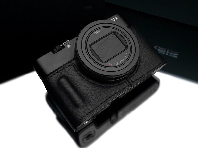 GARIZ SONY RX100 VII（DSC-RX100M7）用 本革カメラケース ブラック