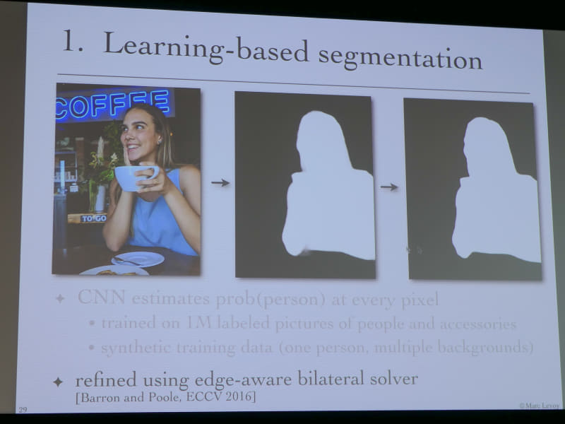 機械学習によって被写体を分離する。