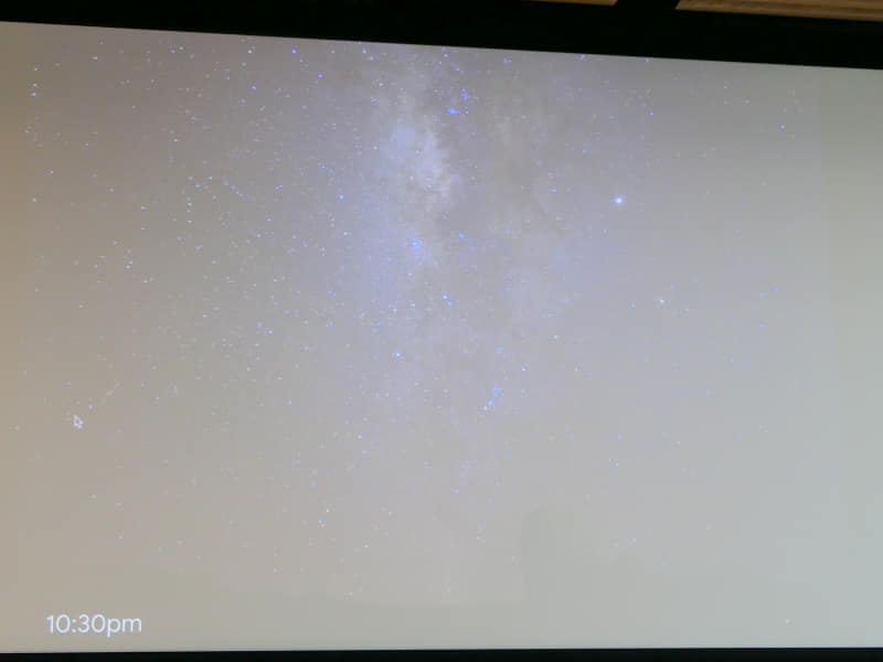 ハワイで撮影したという天体写真。