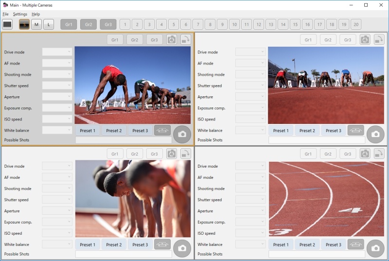 撮影画像表示イメージ（別売リモートアプリCR-A100）