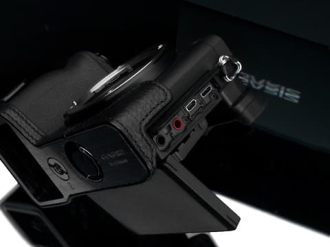 本革カメラケース SONY ソニー a6600用 ブラック SONY レザーカメラケース Sony A6600専用 レザージャケット お