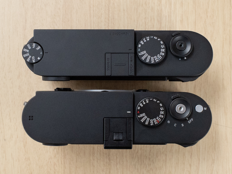 上：ライカM10モノクローム　下：ライカMモノクローム（Typ246）