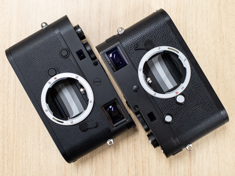 左：ライカM10モノクローム　右：ライカMモノクローム（Typ246）