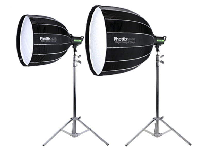 左 Raja Deep Quick-Folding Softbox 60cm/右 Raja Deep Quick-Folding Softbox 80cm