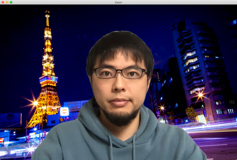 都会の夜の落ち着いた雰囲気（四分割構図）。Zoom飲みなんかにも使えそう