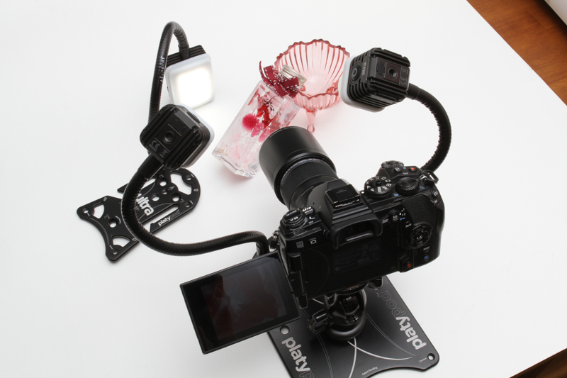 3灯によるセッティングが完了したところ