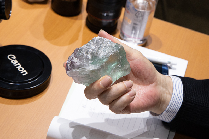 蛍石といえば、こういった緑色のイメージが強いだろう。