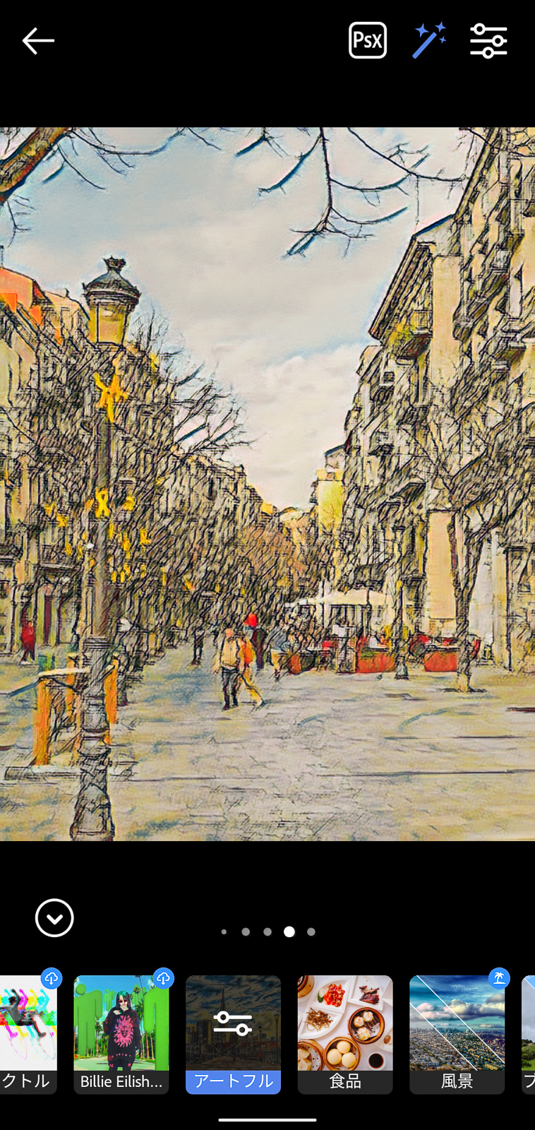 空だけを抽出して置き換えたり、絵画風に変換したり、人物に合わせた羽やロゴといったオブジェクトを追加するといった機能を実現するにも、Senseiの解析機能が使われている。