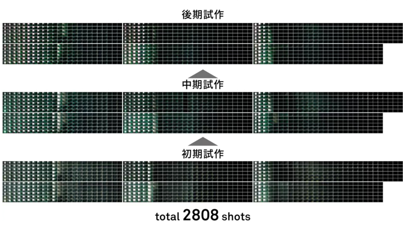 試作が進むごとに抑えられていくゴースト。