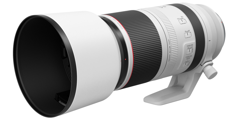 付属フード「ET-83F（WIII）」を装着した状態