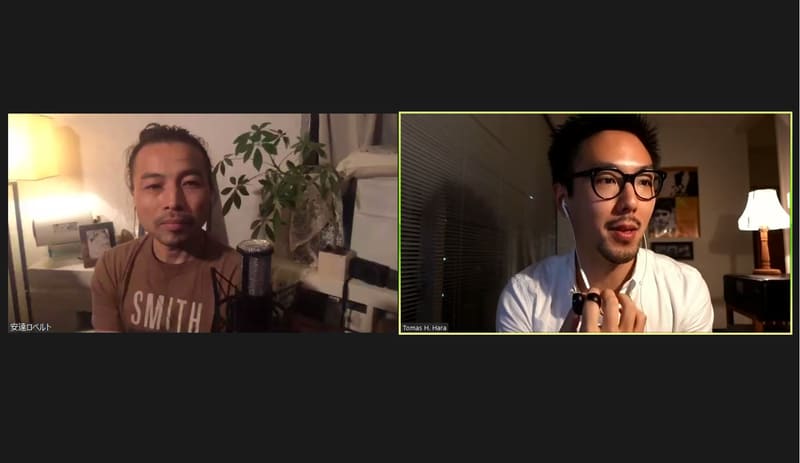 左：安達ロベルト氏、右：Tomas H. Hara氏