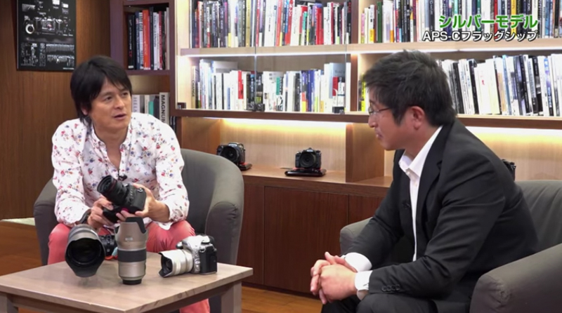 写真家の佐々木啓太氏（左）と株式会社リコー商品企画部の若代滋氏（右）