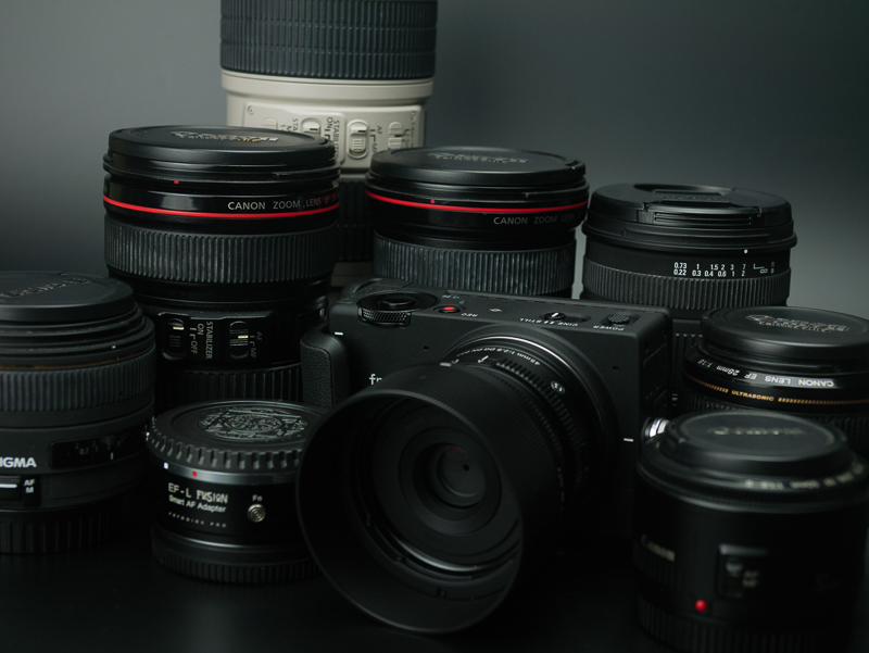 手元にあったEFレンズを、マウントアダプター経由でSIGMA fpのレンズとして使用する。