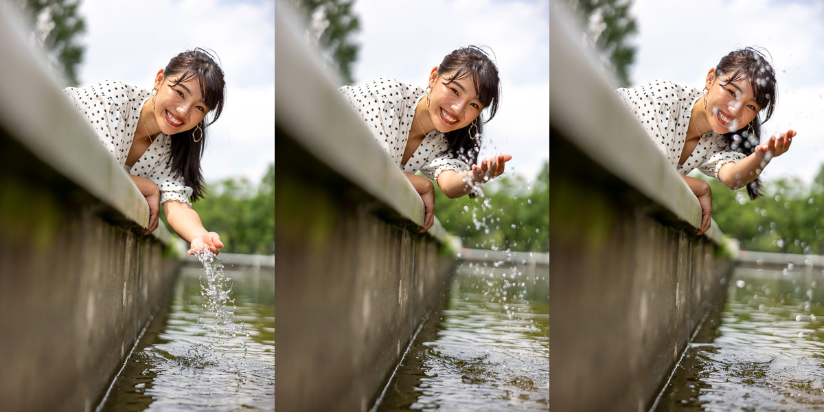 顔＋追尾優先AF（瞳認識あり）を使用。ピントはすべてカメラ任せとしている