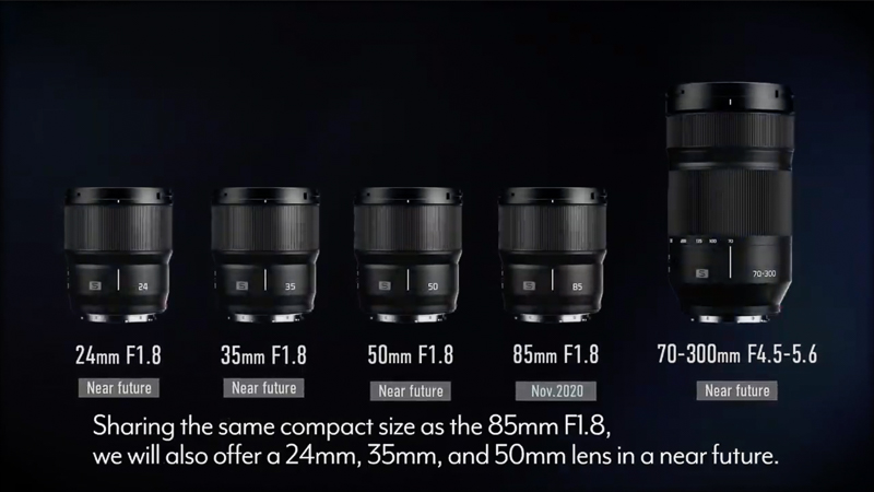 海外向けのオンライン発表イベントで公開された、今後発売予定のレンズ。