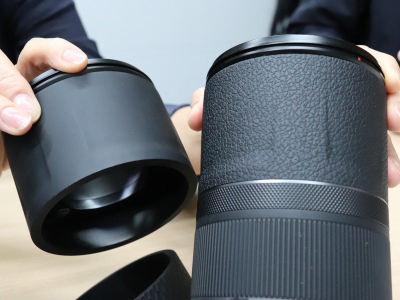 600mmの革シボあり/なしの例。