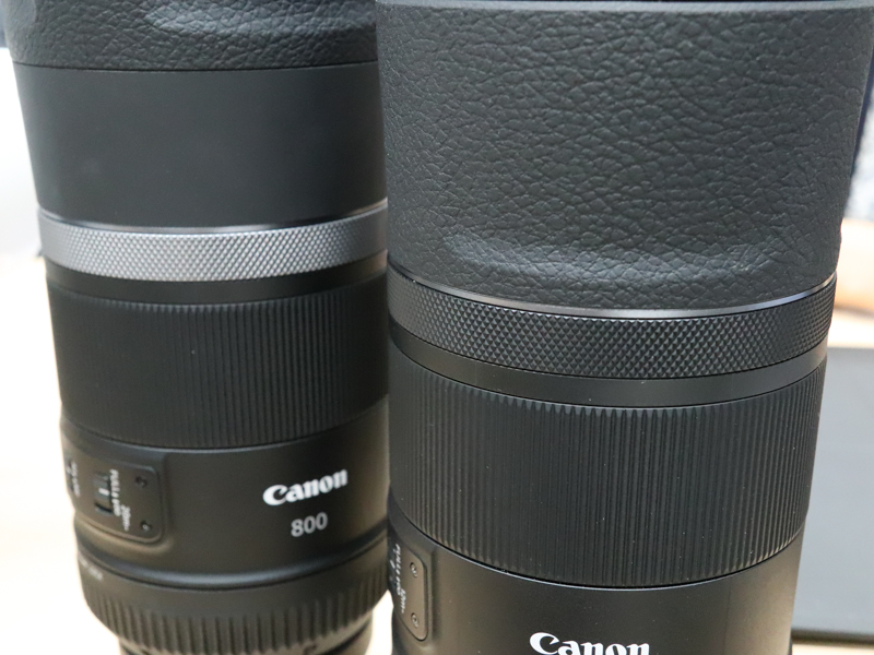 コントロールリングの比較。右が試作したブラック。左が製品版のシルバー。比較的大柄な鏡筒の中で、シンプルなアクセントになっている。