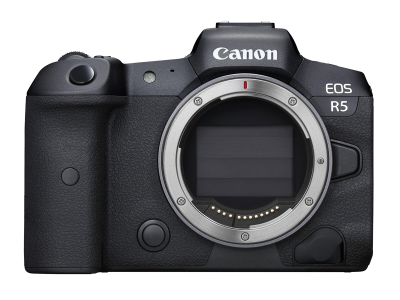 参考：RFマウントの「EOS R5」（左）と、EFマウントの「EOS-1D X Mark III」（右）