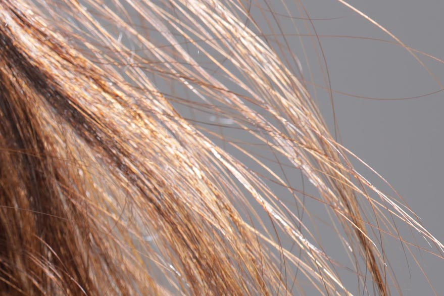 基本カットの部分拡大。短い閃光時間により、激しく動いていた髪の毛が止まったように描写されてる。