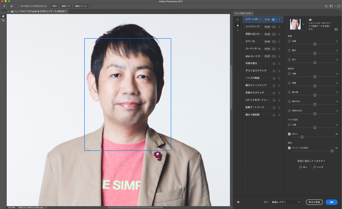 効果機能の部分に「ベータ」という表示がある。ユーザーからのフィードバックをもとに、進化と強化を図っていくという
