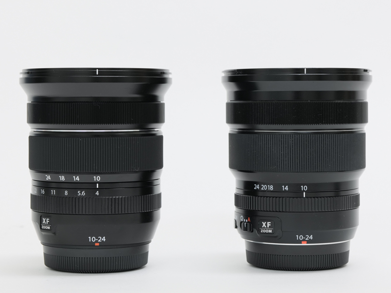 新旧モデルをならべたところ。左が新モデル