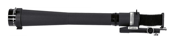 写真2：1960年発売のキヤノンR1000mm F11。接写用のベローズを使ってピント合わせを行う。（「キヤノンカメラミュージアム」Webサイトより）