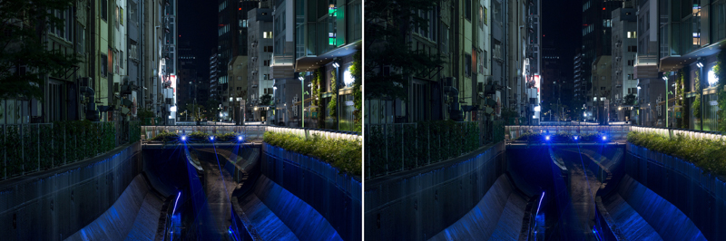 フィルターなし（左）・フィルターあり（右）