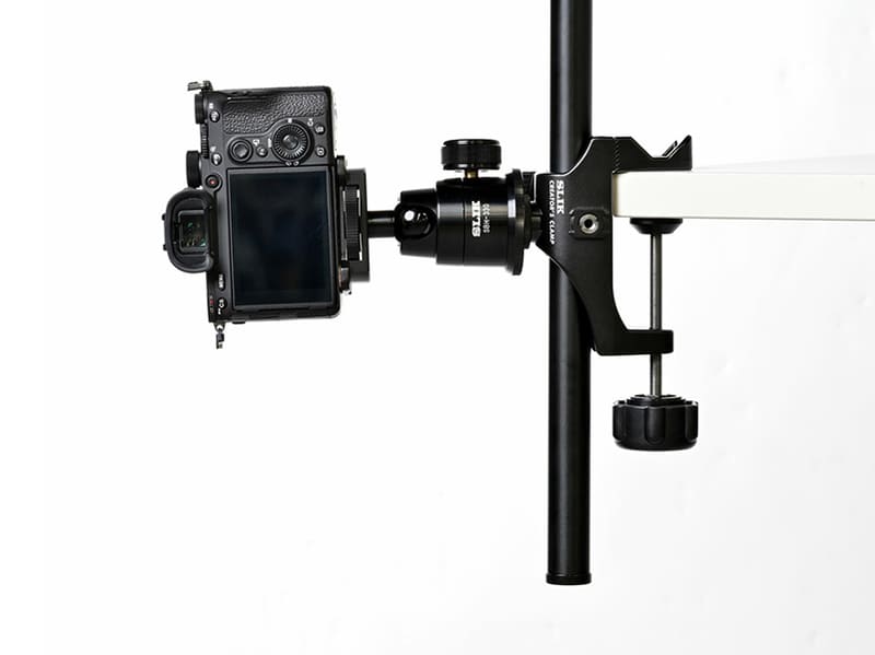 クランプ部に直接雲台を装着した例。