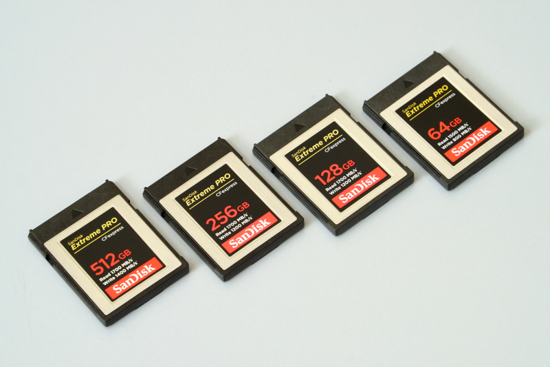 サンディスク エクストリーム プロ CFexpress Type B カードのラインナップ