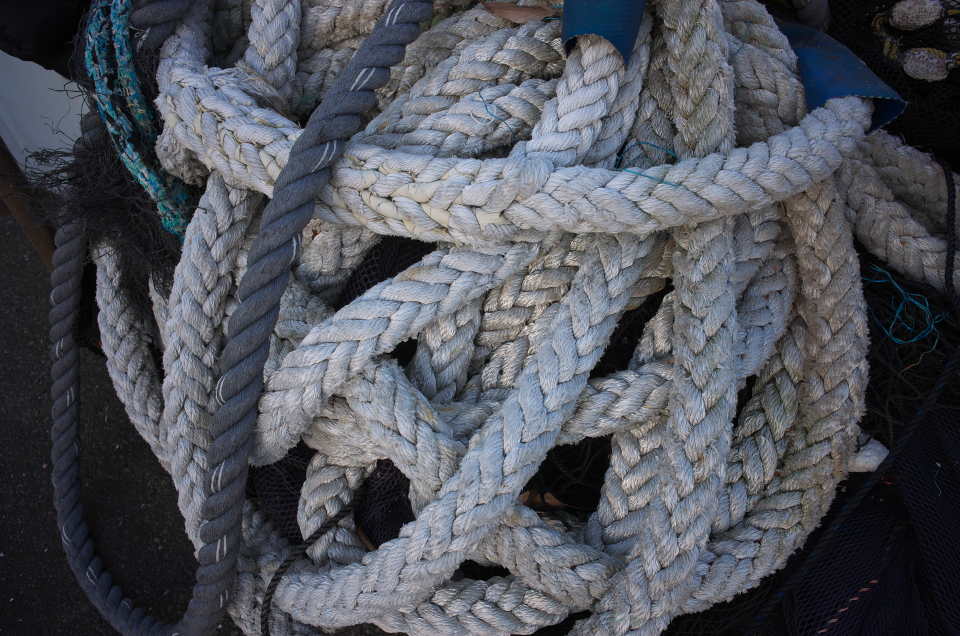 ロープ類が目に入ると脊髄反射的に撮影したりします。Sの気があるのでしょうか。見事な質感描写に感激です。一眼レフで撮影しましたと言っても見破られませんね。<br>COOLPIX A（F5.6・1/160秒）ISO 400