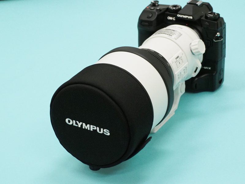 付属のレンズキャップは、フードをレンズに逆付けした状態で取り付ける。