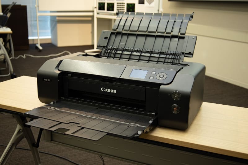 セミナーで使用された「PRO-G1」。A3ノビ対応のプロ・ハイアマ向け顔料プリンターの新製品だ。