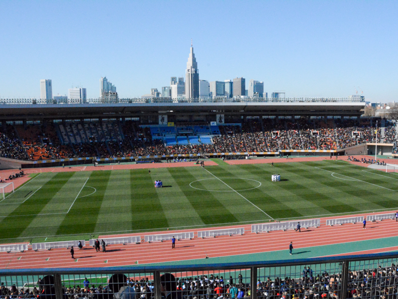 旧国立競技場。建て替え前最後の高校サッカー選手権大会にて。