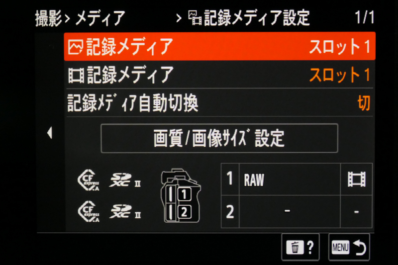 スロットごとの振り分け