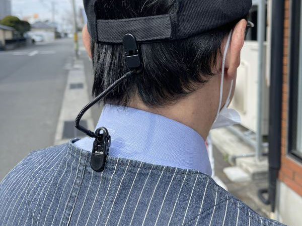 ベルトと衣服をクリップで固定