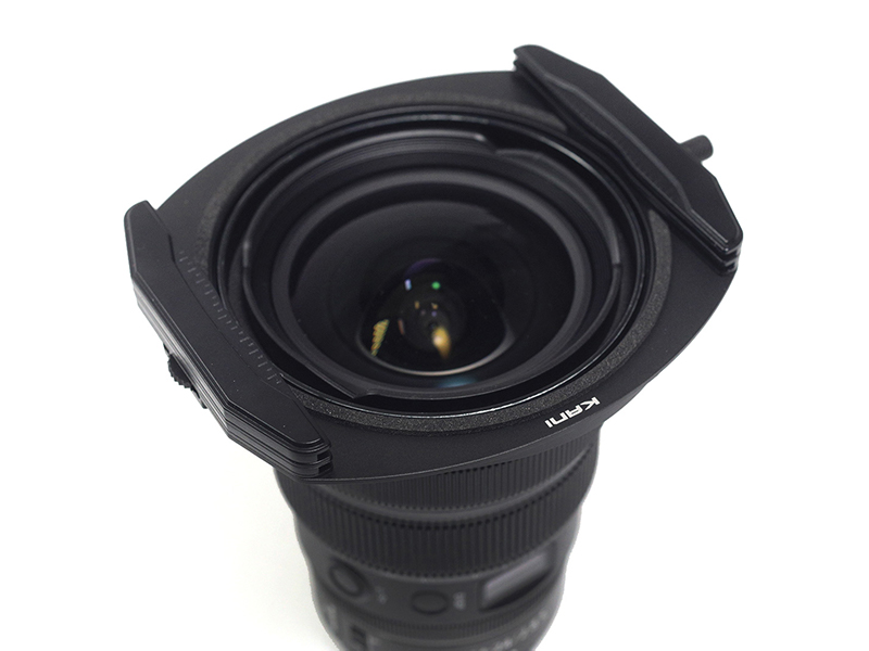 100mm幅用角型フィルターホルダー（別売）を装着した状態