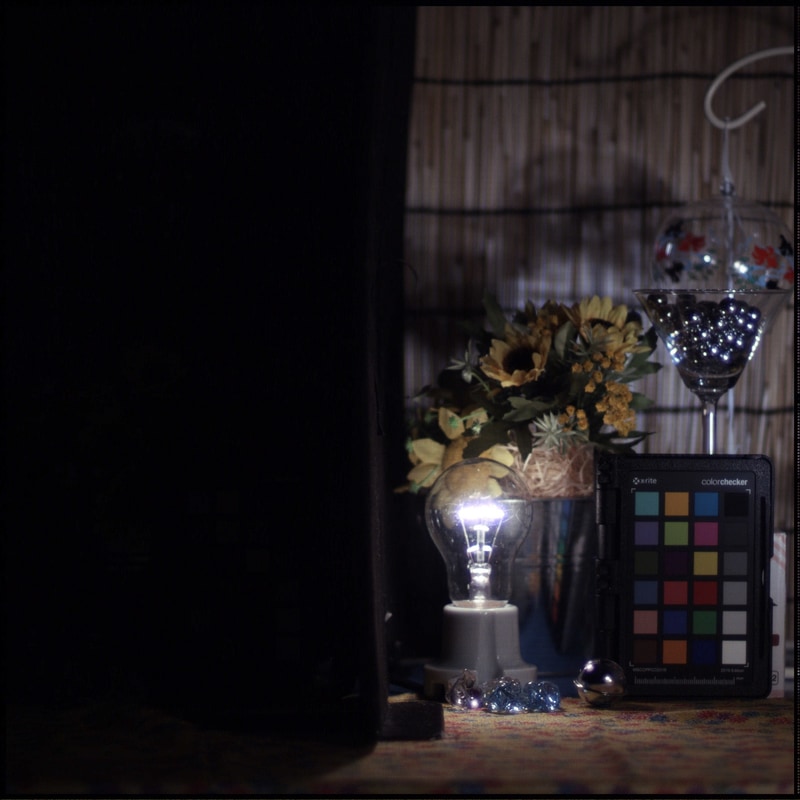 右側の明部に露出を合わせた画像。