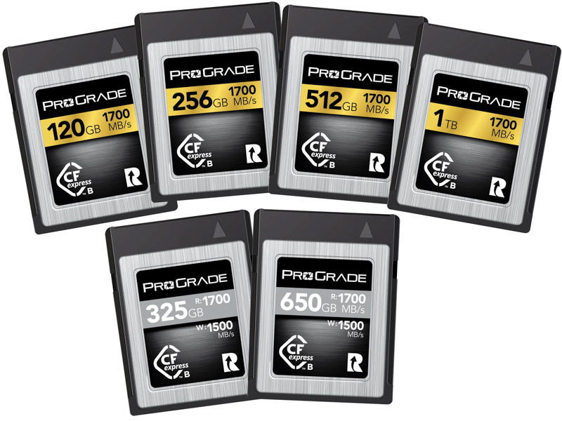 CFexpress Type Bカードのラインアップ状況