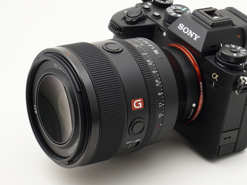 FE 50mm F1.2 GMをα1に装着