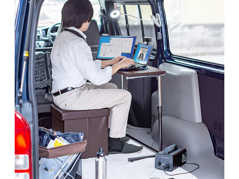 車でオフィス環境を構築した例