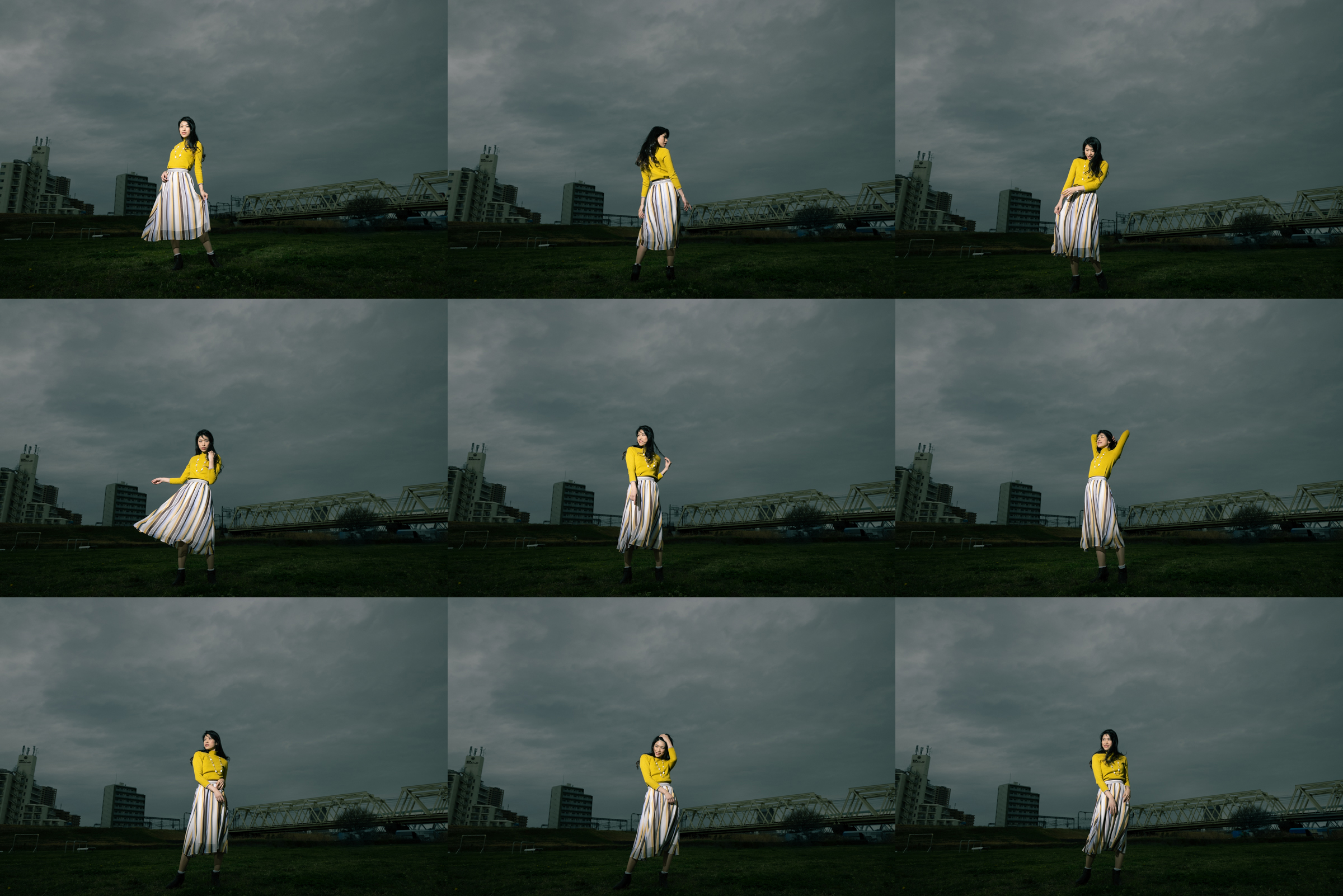 このように、様々なポーズを短時間に撮影できた