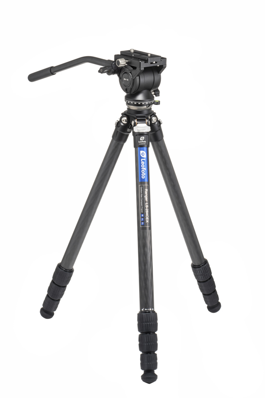 カーボン三脚「LS-284CEX」にビデオ雲台「BV-10」を組み合わせた状態