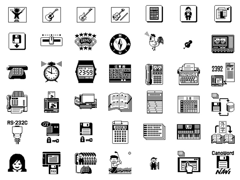 NAVIに搭載されていたアイコンの一例。