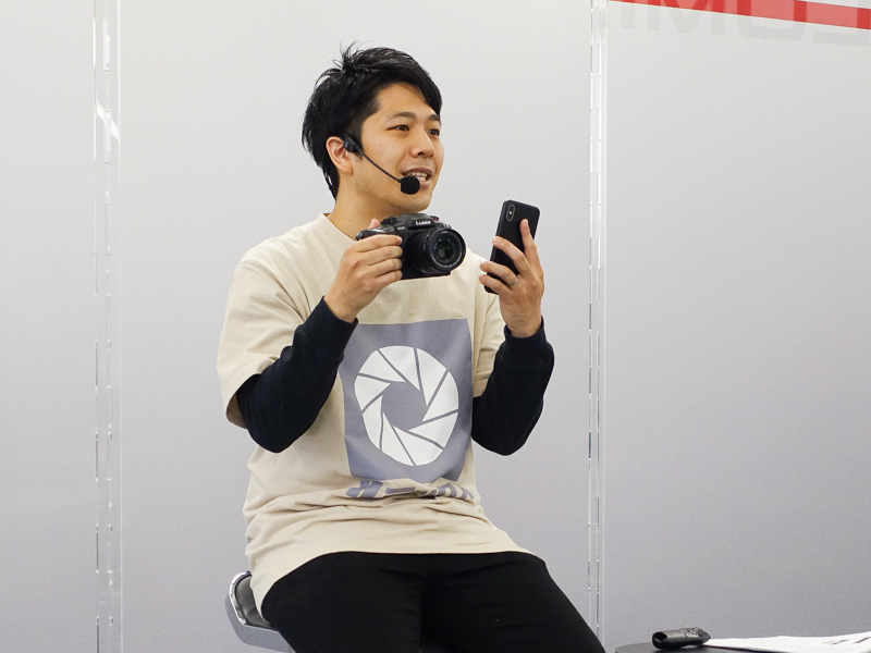 同じく中西氏。製品説明を担当した