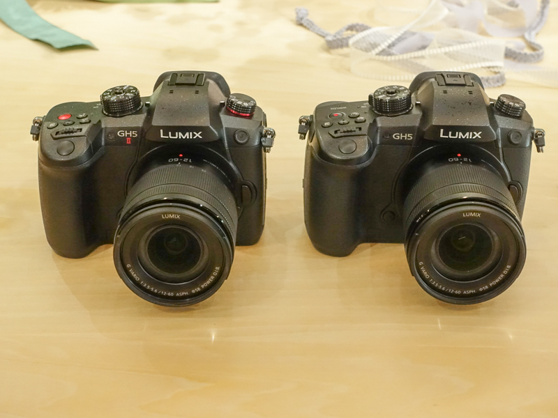 GH5II（左）とGH5（右）。グリップ感にも違いがない