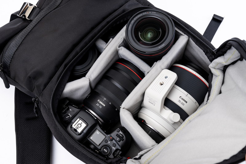 EOS R5、RF15-35mm F2.8 L IS USM、RF24-70mm F2.8 L IS USM、RF70-200mm F2.8 L IS USM、RF35mm F1.8 MACRO IS STM、RF85mm F2 MACRO IS STM（フードなし）