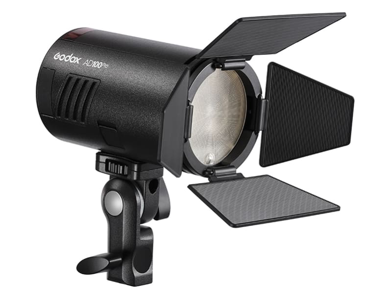 バーンドアを装着した様子